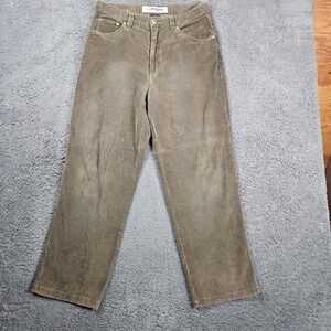 Anchor Blue Corduroy Pants Men's 34x30 Brown Casual‎ Straight Leg Trousers
